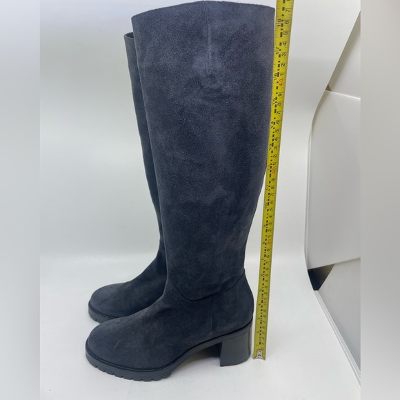 Roberto Festo Blue/ grey suede Heeled Boots made in Italy size 36 - Picture 5 of 16